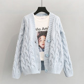 Vesta casual dama cu nasturi in alb si albastru