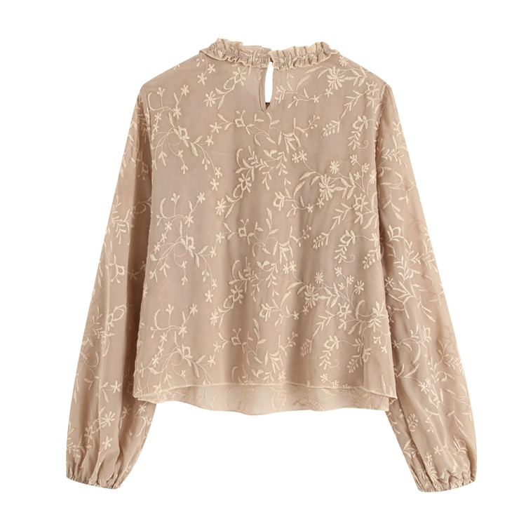 Modern blúz hosszú ujjal és hímzéssel