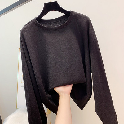 Pulover de dama model larg cu decolteu O - model simplu