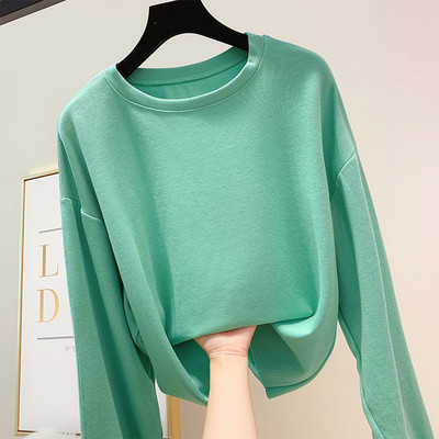 Pulover de dama model larg cu decolteu O - model simplu