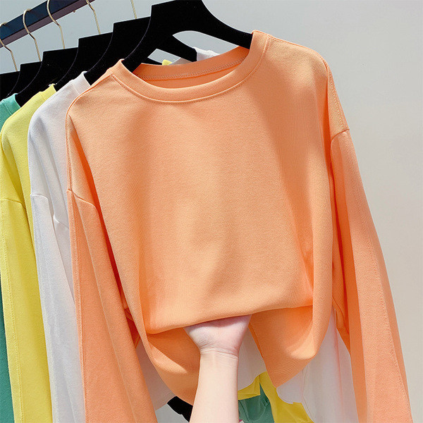 Pulover de dama model larg cu decolteu O - model simplu