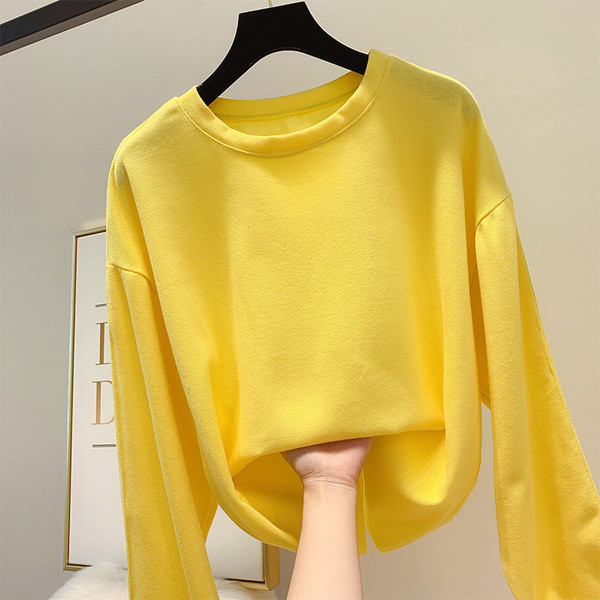 Pulover de dama model larg cu decolteu O - model simplu