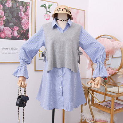 Cămașă modernă de damă în dungi în mai multe culori