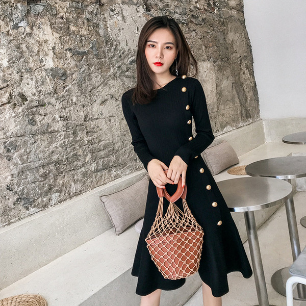 Rochie de dama eleganta - model croiat in negru si rosu