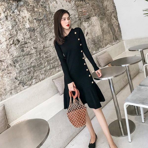 Rochie de dama eleganta - model croiat in negru si rosu