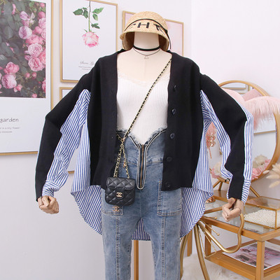 Vesta de dama model nou in gri, albastru si negru