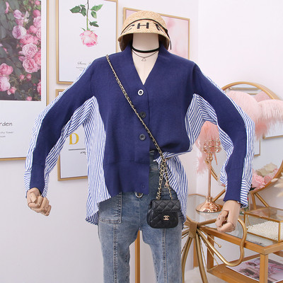 Vesta de dama model nou in gri, albastru si negru