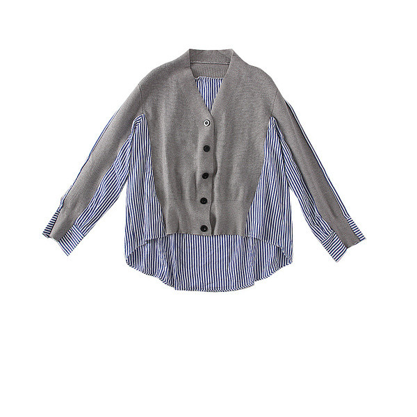 Vesta de dama model nou in gri, albastru si negru