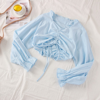 Modern női blúz V-nyakú - négy színben