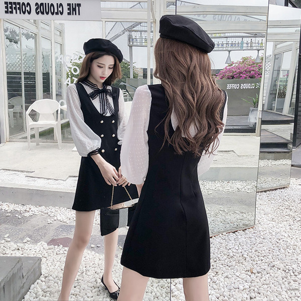 Rochie casual de dama cu maneci lungi de culoare neagra