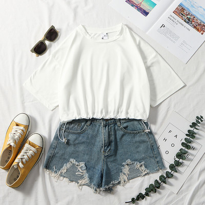 Tricou casual dama - mai multe culori cu cravate