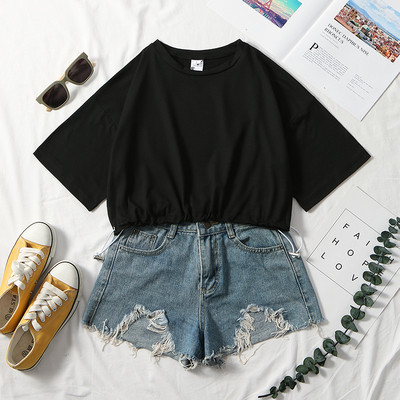 Tricou casual dama - mai multe culori cu cravate