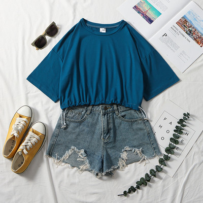 Tricou casual dama - mai multe culori cu cravate