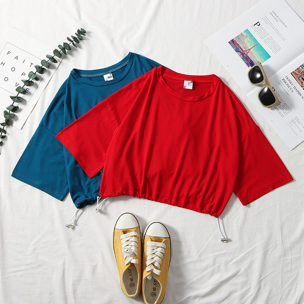 Tricou casual dama - mai multe culori cu cravate