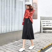 Fusta lunga de dama actuala in trei culori