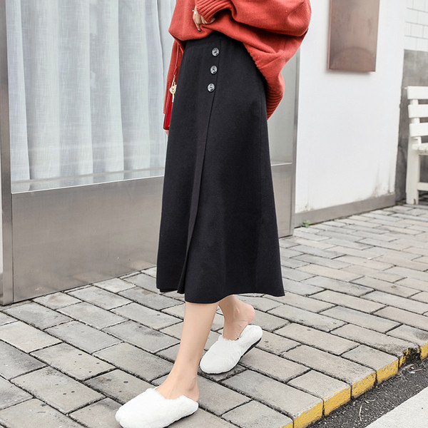 Fusta lunga de dama actuala in trei culori