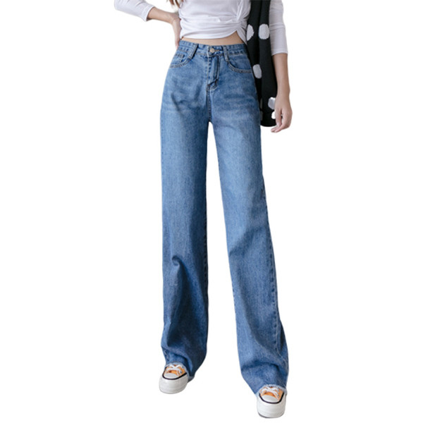 Női alkalmi farmer - széles modell kék színben