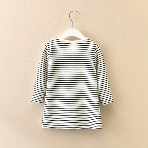 Rochie casual pentru copii pentru fete cu maneci lungi si elemente 3D