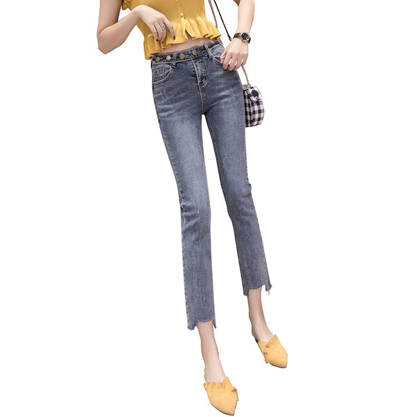 Blugi de dama actuali in albastru model Slim