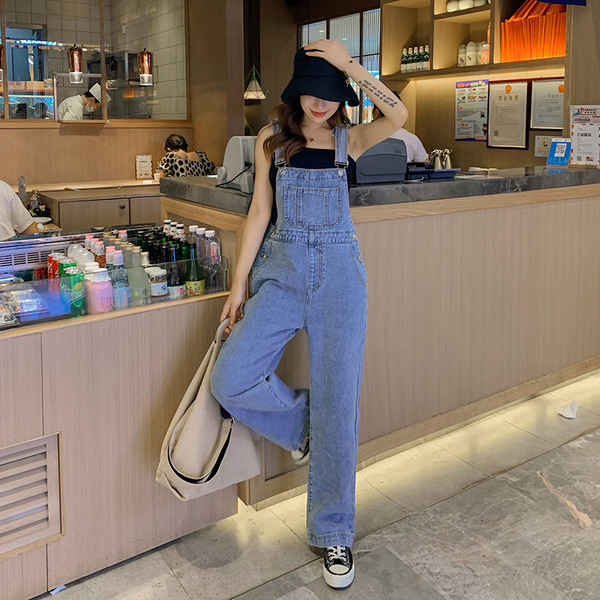 Női modern farmer overall kék színben