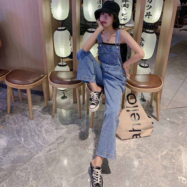 Női modern farmer overall kék színben