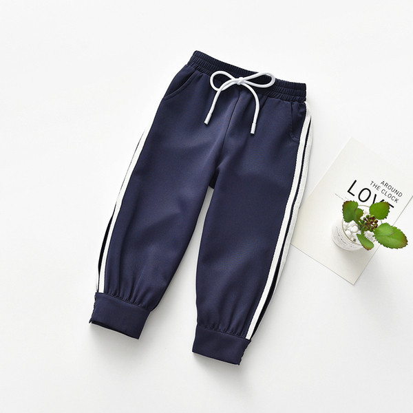 Pantaloni sport copii pentru fete cu margini in mai multe culori