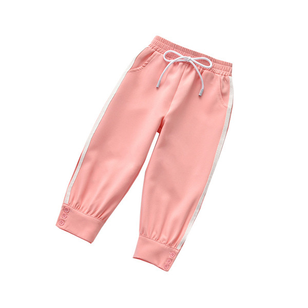 Pantaloni sport copii pentru fete cu margini in mai multe culori