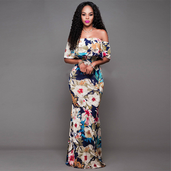 Rochie moderna de dama cu model floral