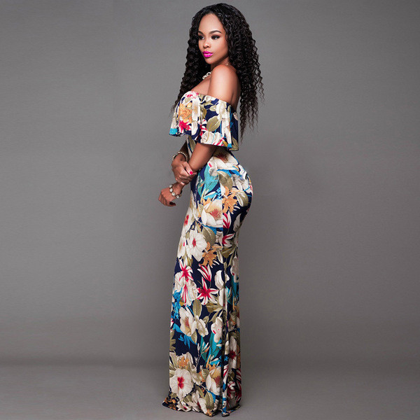 Rochie moderna de dama cu model floral