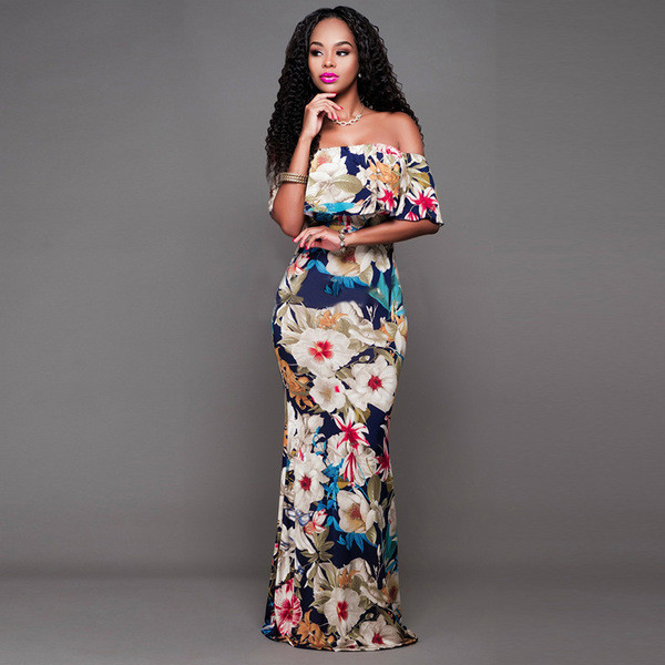 Rochie moderna de dama cu model floral