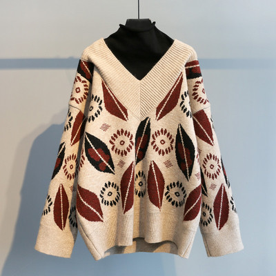 Pulover de iarnă de damă cu decolteu în V în trei culori