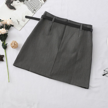 Fusta de dama actuala in trei culori cu curea