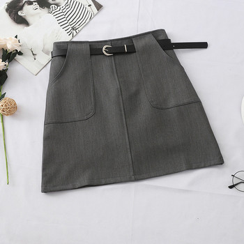 Fusta de dama actuala in trei culori cu curea