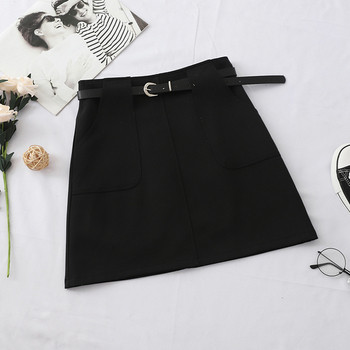 Fusta de dama actuala in trei culori cu curea