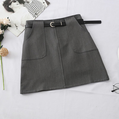 Fusta de dama actuala in trei culori cu curea