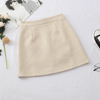 Kockás női szoknya magas derékkal - három színben