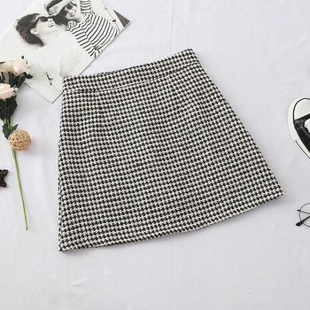 Kockás női szoknya magas derékkal - három színben