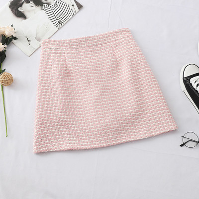 Kockás női szoknya magas derékkal - három színben