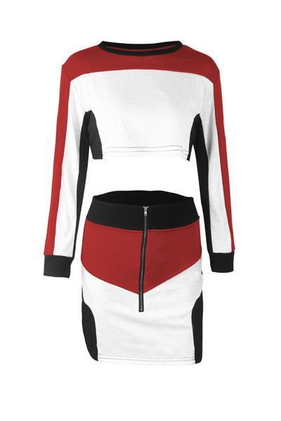 Modern női szoknya és felső szett négy színben