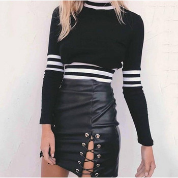 Fekete színű női szoknya nyakkendővel