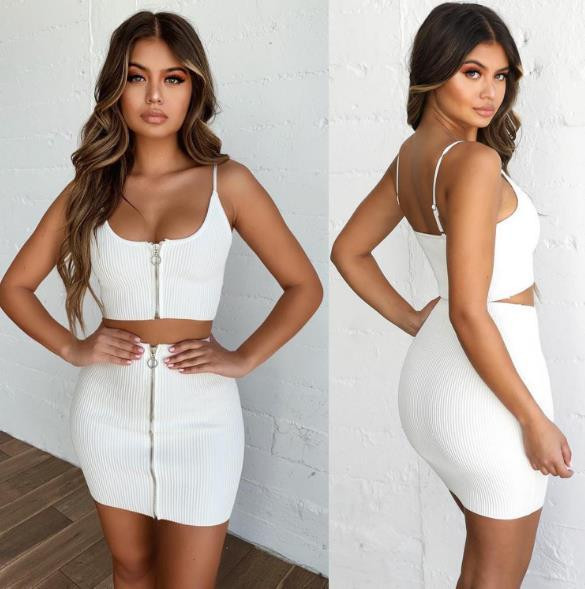 Set topic pentru femei din două părți - fustă și maiou