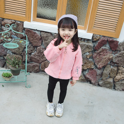 Geaca de toamna copii pentru fete cu broderie in mai multe culori