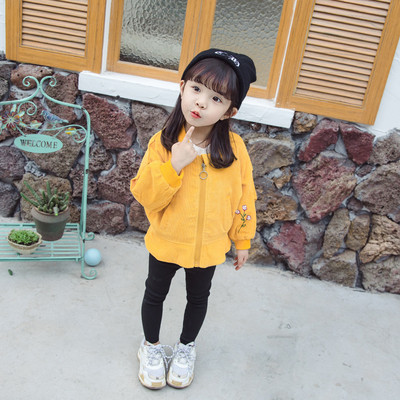 Geaca de toamna copii pentru fete cu broderie in mai multe culori