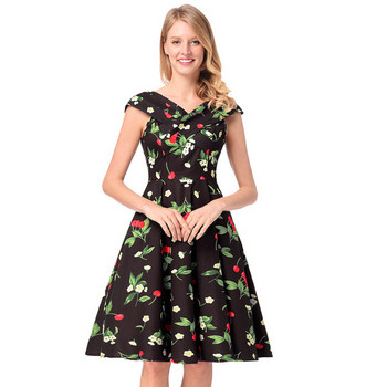 Elegáns női ruha virágmintás - szabású modell