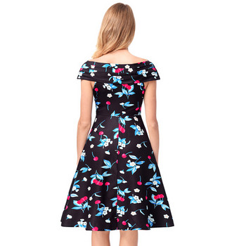 Elegáns női ruha virágmintás - szabású modell