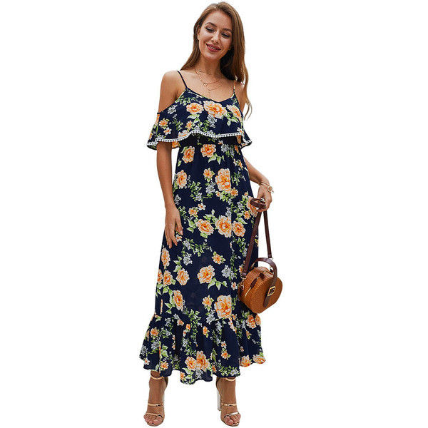 Rochie casual dama cu model floral - doua culori