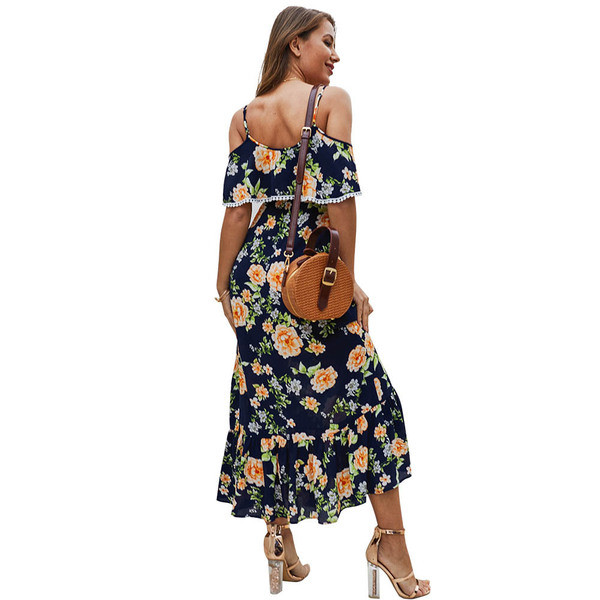 Rochie casual dama cu model floral - doua culori
