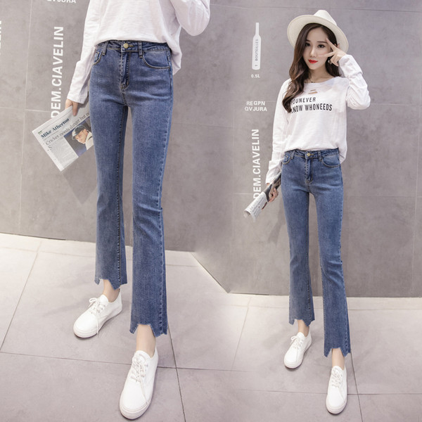 Modern női farmer kék Slim modellben