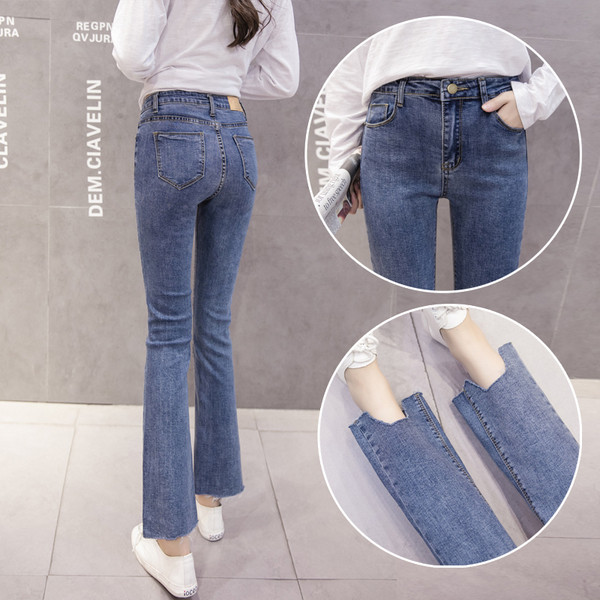 Modern női farmer kék Slim modellben