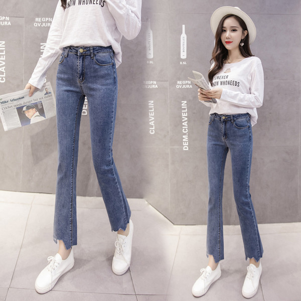 Modern női farmer kék Slim modellben